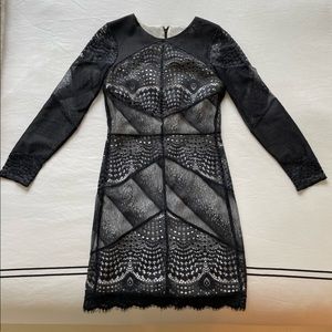 Sandro black lace cocktail dress (Size 1, XS)